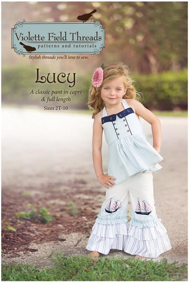 Uncut Violette Field Threads sewing pattern 754, Lucy top & pants, child size 2T-10 FF