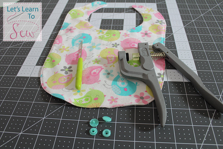 How To Sew A Baby Bib and Apply Snaps