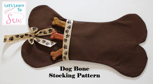 Dog Bone Christmas Stocking Pattern
